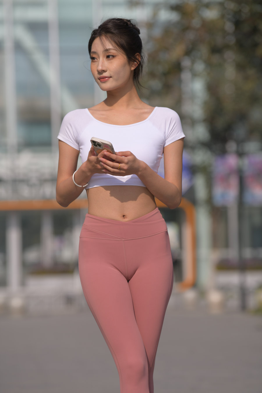 粉红色瑜伽裤女孩J4915 583P1V-26.4GB-哈哈图库