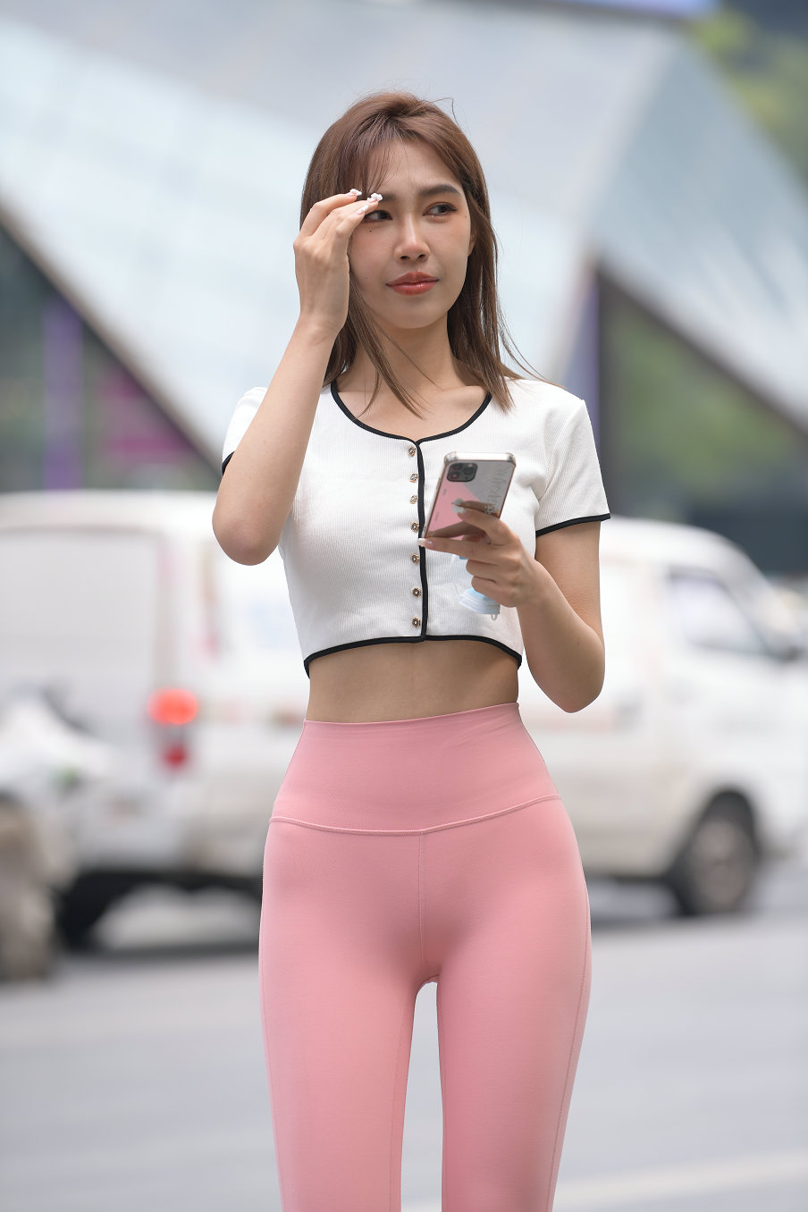 图片[2]-街拍粉色瑜伽裤女孩J2900 645P1V-20.7GB-哈哈图库