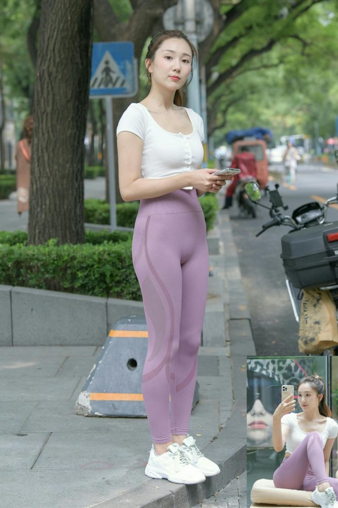 图片[5]-香芋色瑜伽裤高马尾漂亮女孩J2206 545P1V-19.1GB-哈哈图库