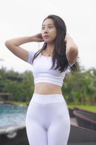 图片[2]-白色瑜伽裤柔情女孩 J1406 554P2V-21.1GB-哈哈图库