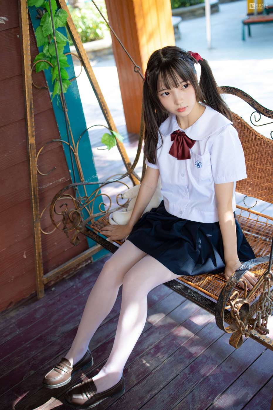 图片[3]-眼神好清澈的双马尾白丝女孩【75P】20019-哈哈图库
