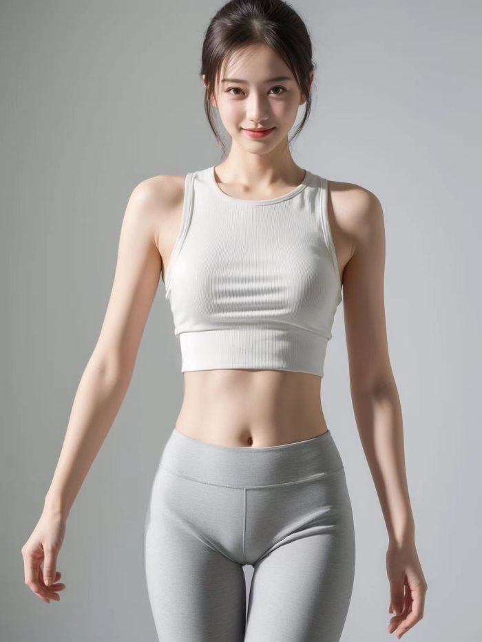 AI瑜伽裤清纯妹子系列图-哈哈图库